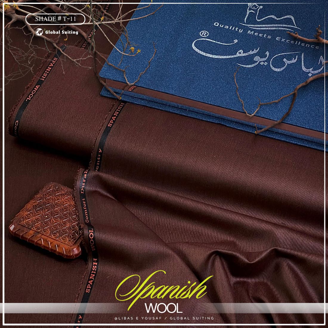 Libas-e-Yousaf Spanish Wool – Premium Men's Unstitched Fabric