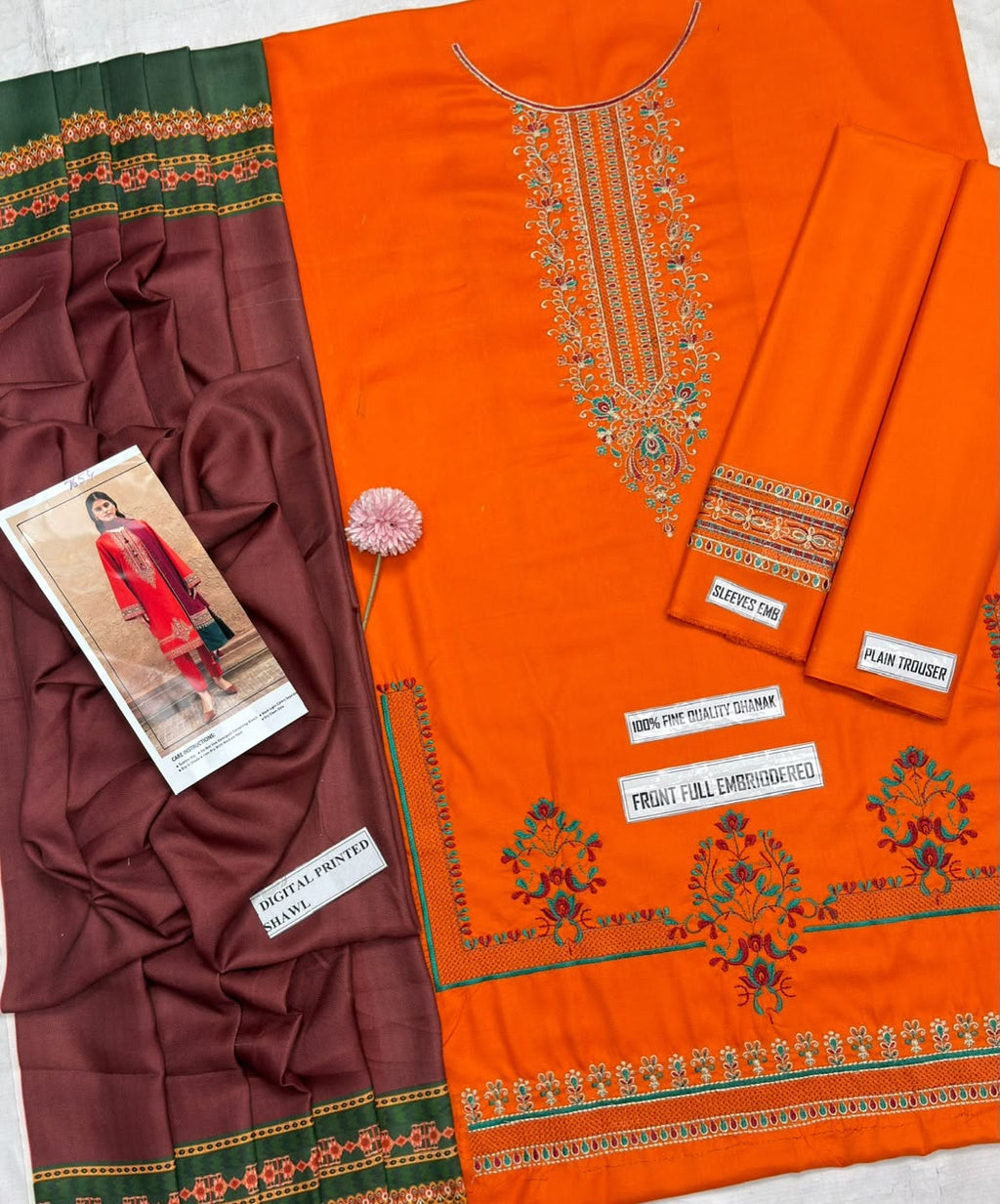 Asling 7654 – Winter Heavy Embroidered Dhanak 3PC Suit