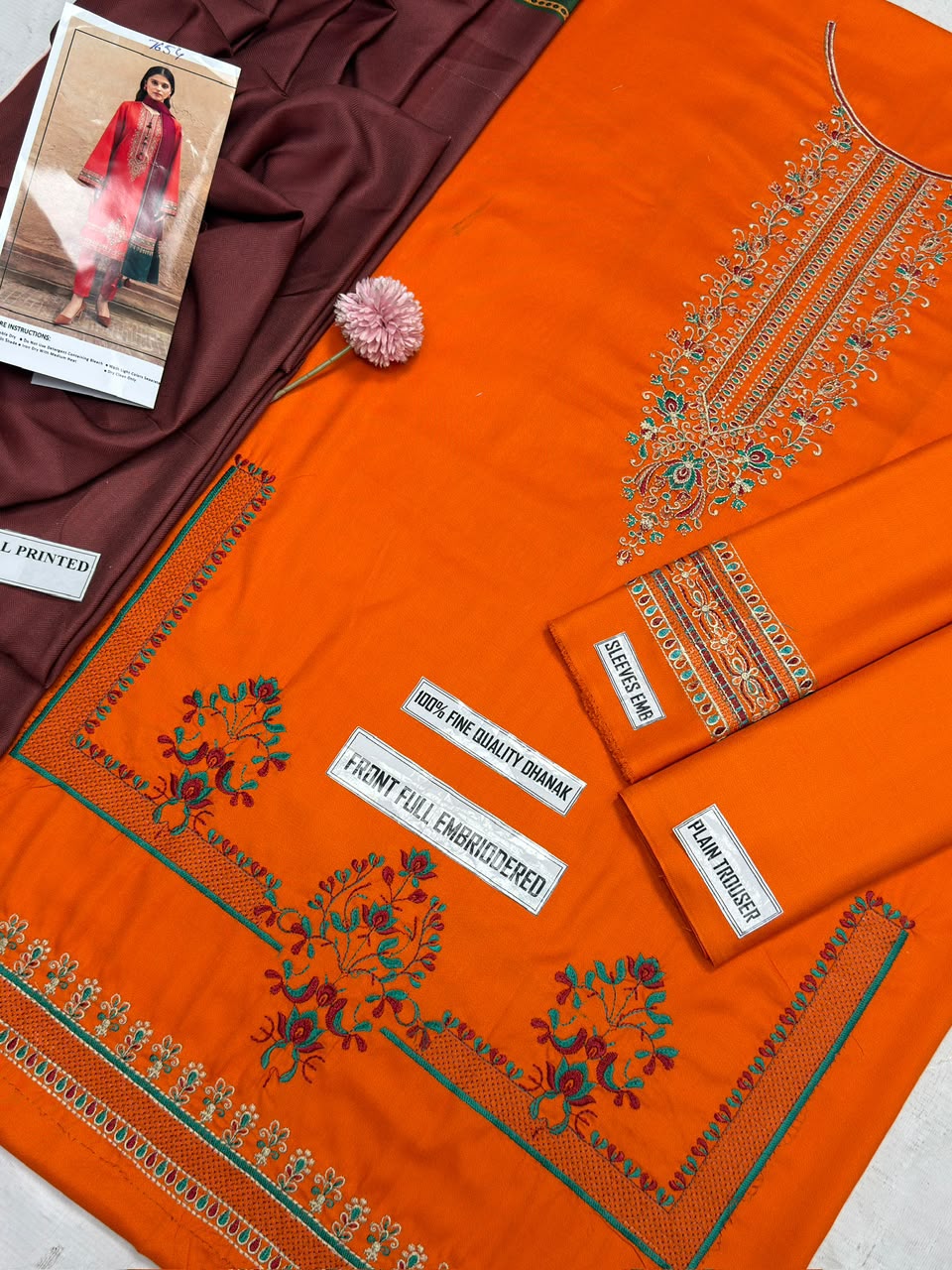 Asling 7654 – Winter Heavy Embroidered Dhanak 3PC Suit