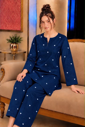 BAREEZE 2PC – Heart Trendy Dhanak Embroidered Suit