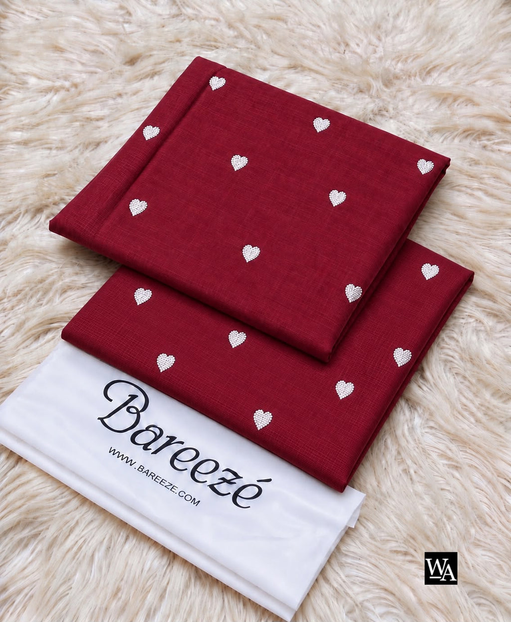 BAREEZE 2PC – Heart Trendy Dhanak Embroidered Suit