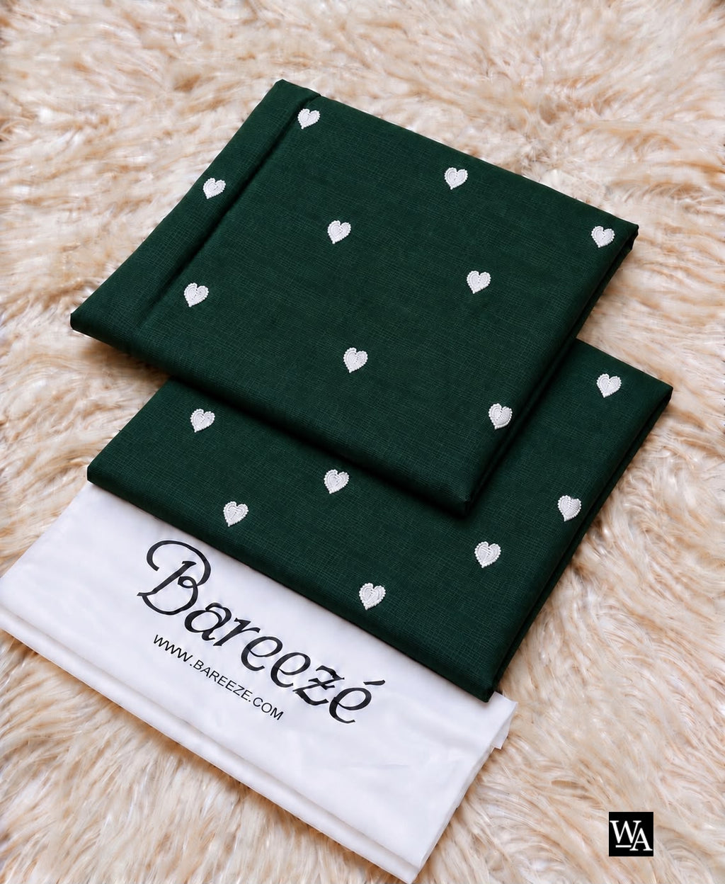 BAREEZE 2PC – Heart Trendy Dhanak Embroidered Suit