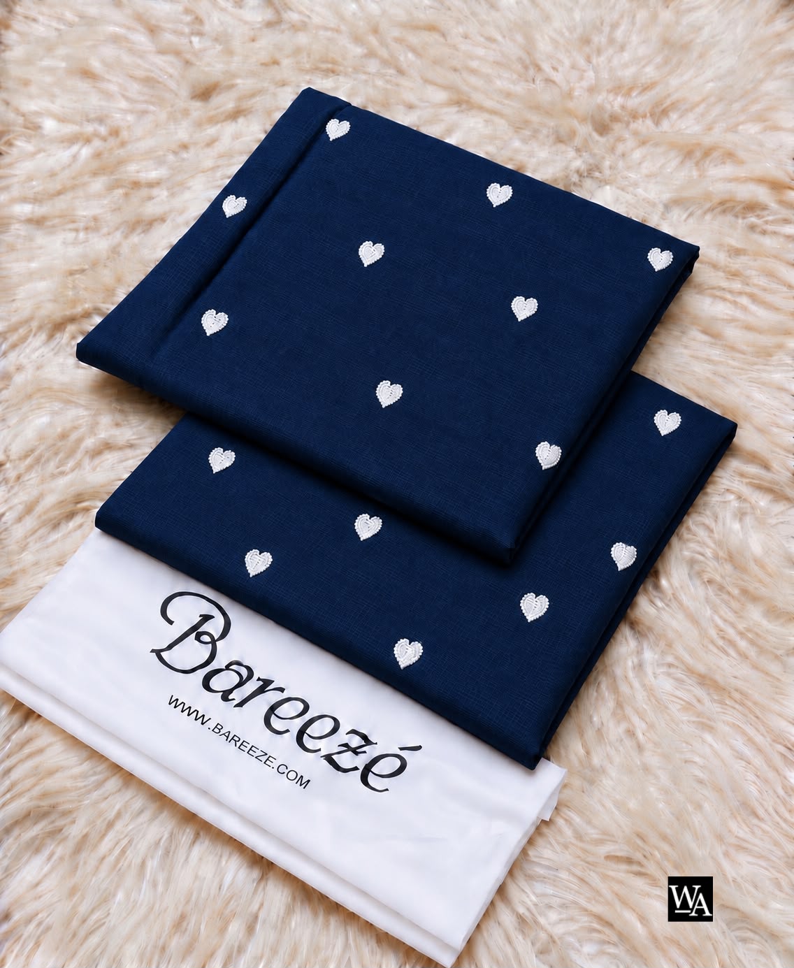 BAREEZE 2PC – Heart Trendy Dhanak Embroidered Suit