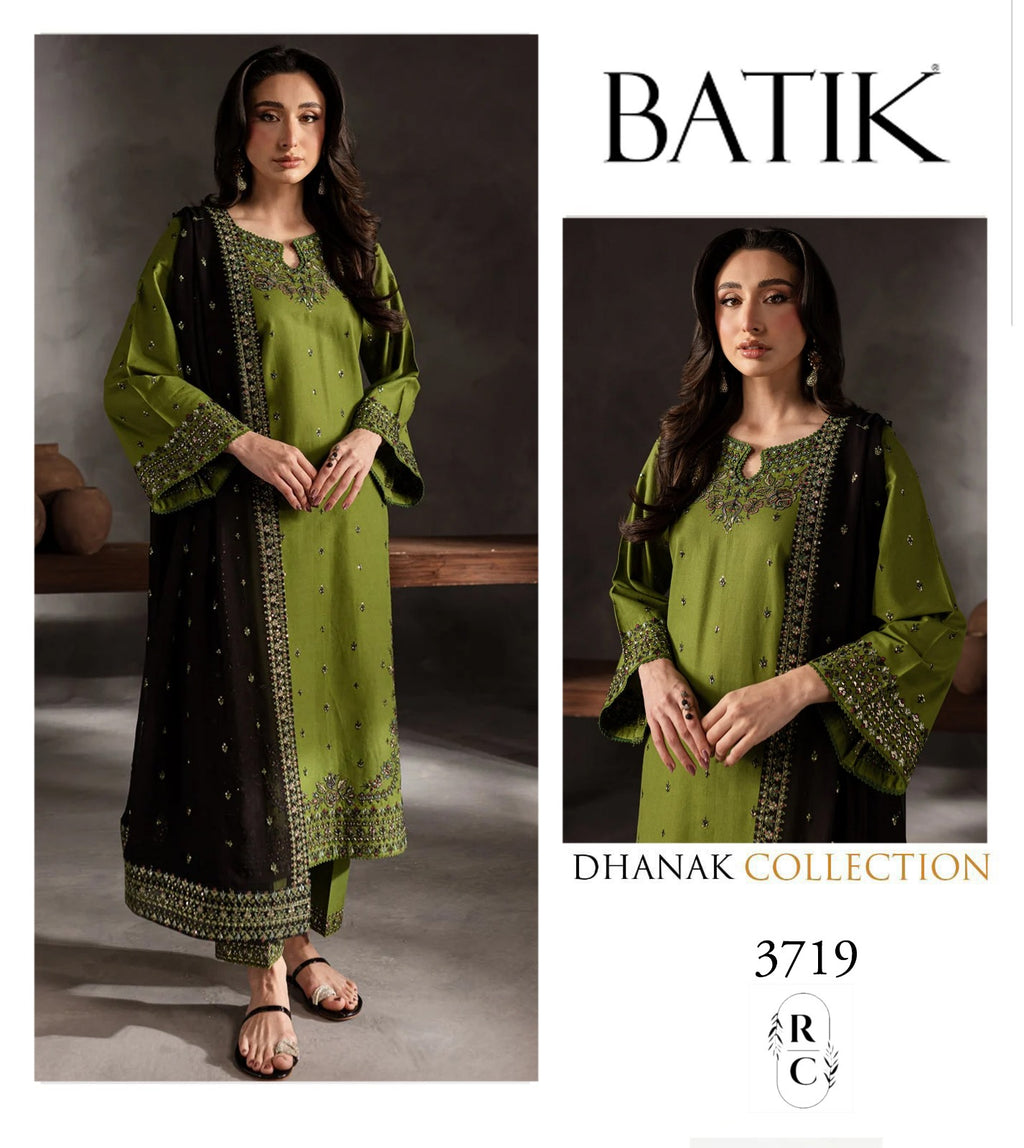 Winter Collection 2026 – Embroidered 3 Piece | Batik 3719