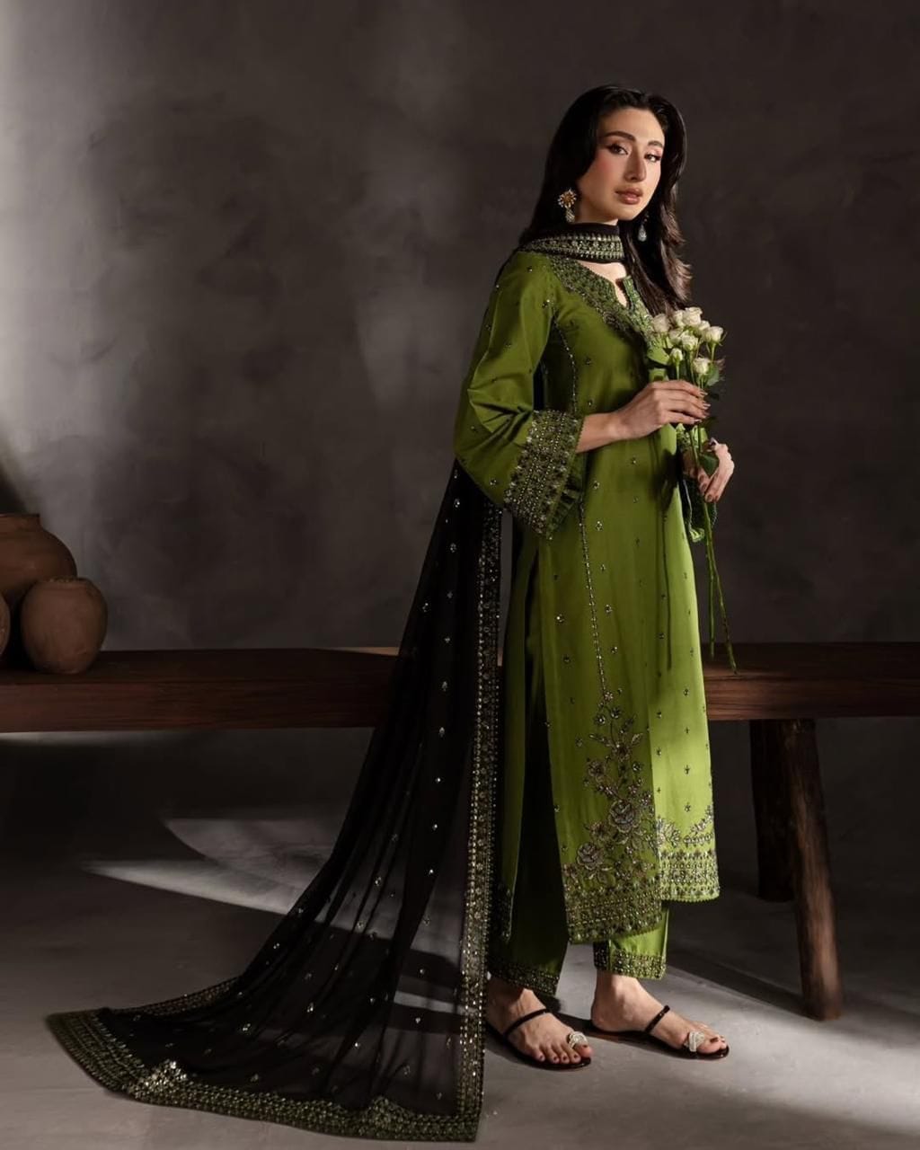 Winter Collection 2026 – Embroidered 3 Piece | Batik 3719