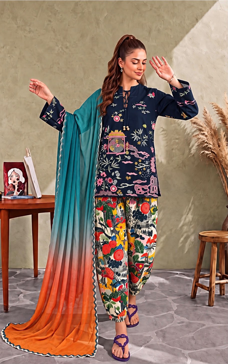 Asifa & Nabeel Winter Collection 2026 – Embroidered Dhanak 3 Piece