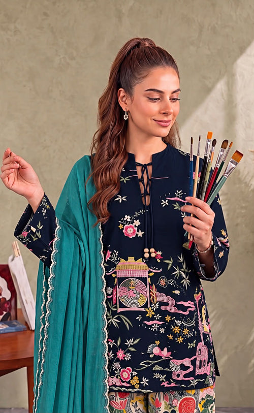 Asifa & Nabeel Winter Collection 2026 – Embroidered Dhanak 3 Piece