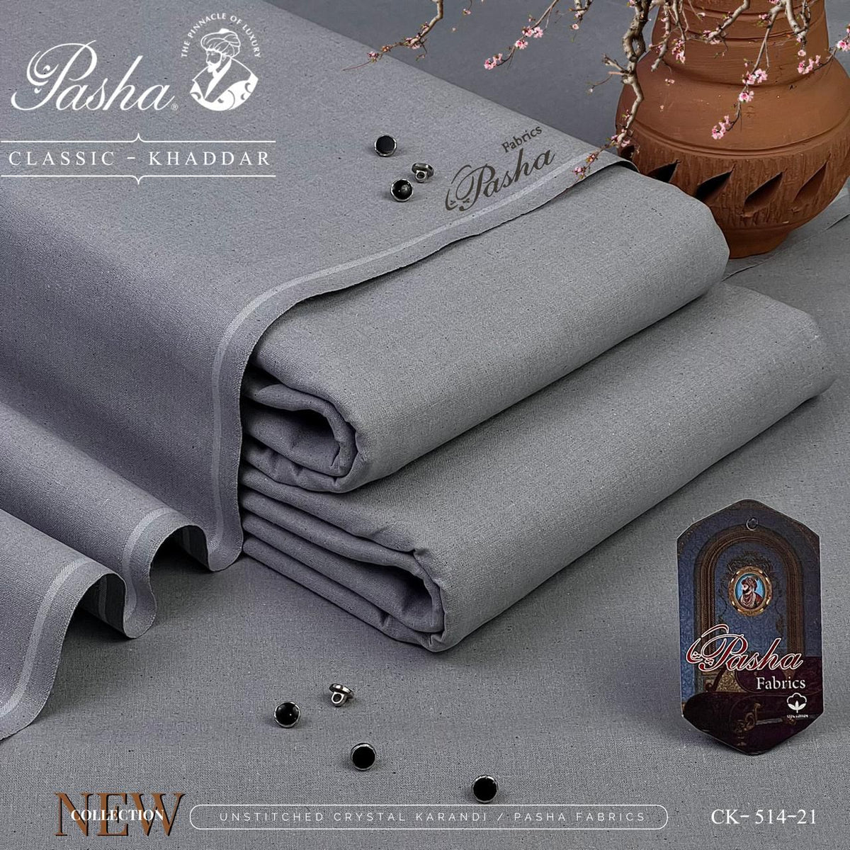 Pasha Classic Khaddar & VIP Wasaya – Unstitched Heavyweight Evening Fabric