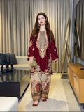 Premium Unstitched 2-Piece Silk Collection – Ethnic Wear D# 435