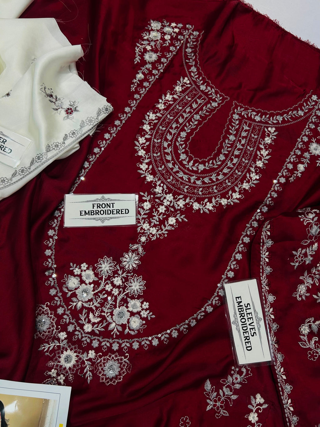 Premium Unstitched 2-Piece Silk Collection – Ethnic Wear D# 435